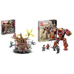 LEGO 76261 Marvel Le Combat Final de Spider-Man, Recréez la Scène de Spider-Man : No Way Home & Marvel 76247 Hulkbuster : La Bataille du Wakanda Figurine, Jouet à Construire avec Minifigurine