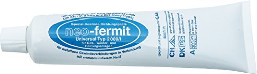 Cornat Joint Pâte Neo Fermit, non toxique pour les connexions metallene filetage à gaz, eau et chauffage à utiliser avec lin, 150 g, 1 pièce, t381100