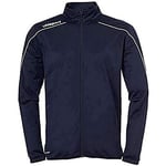 Uhlsport Football Stream 22 Classic Jacket Kids, Navy/White, Smartbreathe Pique Brushed Outdoor Sports, Size 22