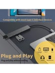 1kpl 8-IN-1 USB C -sovitin, PD/USB/HDMI-yhteensopiva/RJ45-portti, SD/TF-kortti, MACBOOKin kanssa yhteensopiva muunnösovitin, muut USB-C-laitteet - harmaa-yksi koko