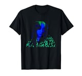 Billie Eilish Official Looking Down Neon Blue Green Photo T-Shirt