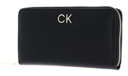 Calvin Klein RE-Lock Z/A Wallet LG K60K609699, Portefeuilles Femme, Noir (CK Black), OS