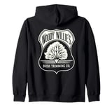 Woody Willie's Bush Trimming, Funny Fake Company Gardening Zip Hoodie