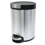 STAINLESS STEEL PEDAL BIN BATHROOM KITCHEN RECYCLE BINS RECYCLING GENERAL WASTE