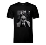 T-Shirt Homme Col Rond Jack Nicholson Acteur Cigarette Photo Noir Et Blanc Cinema