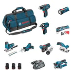 BOSCH Kit 12V BMKB9-28DD3 (GSR 12V-15 + GDR 12V-105 + GKS 12V-26 + GWS 12V-76 + GST 12V-70 + GOP 12V-28 + GSA 12V-14 + Autres outils