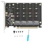 M.2 PCIE -sovitin NVMe M.2 - PCIe 4.0 X16 Protocol 4 -paikkainen SSD-siirtolaajennuskortti M.2 RAID X16 -jaettu kortti