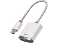 Baseus Lite Series Adapter Hdmi Till Vga + Mini Jack 3,5Mm / Micro Usb Ström Vit (Wkqx010102)