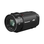 Panasonic HC-VX3E-K 4K Handheld Camcorder, 25mm F1.8 Wide-Angle Lens, Touchscreen, 24X Optical Zoom, Hybrid OIS+, HDR, Zoom Mic, Black