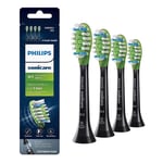 Philips Sonicare W3 Premium Replacement Toothbrush Heads, 4 Pack Black/White