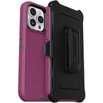 OtterBox Coque Defender Series pour iPhone 14 Pro Max (Uniquement) – Canyon Sun (Rose), Robuste et Durable, avec Protection des Ports, Comprend Une béquille à Clip pour étui