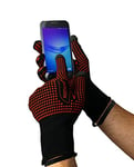 ROSTAING MAXGRIP-IT09 Gants Fins Chauds Tactiles Téléphone Jardinage Bricolage Picots Grippant Maxgrip Taille 09, Noir/Orange, 9