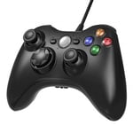 Manette filaire Xbox 360, Filaire GamePad Controller de Jeu Filaire avec Double Vibration Pour PC / Android / TV Box (Noir)