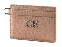 Calvin Klein Porte-Cartes Femme Re-Lock Cardholder Similicuir, Rose (Cafe Au Lait), Taille Standard