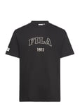 Tripoli Dropped Shoulder Tee Sport T-shirts Short-sleeved Black FILA