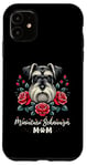 iPhone 11 Roses Flowers Miniature Schnauzer Mom Schnauzers Case