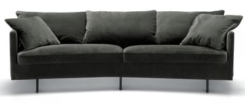 Julia 3-sits XL Svängd Soffa Classic Velvet Grey