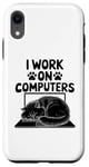 iPhone XR I Work On Computers Persian Longhair Cat Case