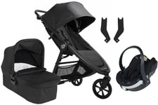 Baby Jogger City Mini GT 2.1 Duovogn inkl. BeSafe iZi Go Modular X2 i-Size Autostol Baby, Opulent Black/Jet Black