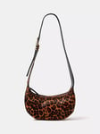 Mint Velvet Animal Print Sling Bag, Tan/Multi