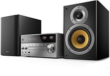 Philips Stereo System DAB+ BTB8000/12 Mini Stereo System (DAB+, Bluetooth, USB Direct, VU meter, 150 watts) Silver/Black