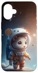 iPhone 16 Plus Space Mouse Astronaut Galaxy Case