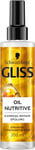 Gliss Après-shampoing réparateur express Oil Nutritive (200 ml), nourrit les cheveux abîmés et rêches, avec protection thermique jusqu'à 230 °C