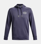 UNDER ARMOUR Mens Purple Armour Fleece Hoodie Medium BNWT