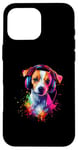 iPhone 16 Pro Max Artistic Colorful Jack Russell Terrier Headphones Dog Jacky Case