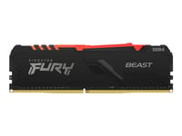 Kingston Fury Beast Rgb - Ddr4 - Modul - 16 Gb - Dimm 288-Pin - 3600 Mhz / Pc4-28800 - Cl18 - 1.35 V - Ej Buffrad - Icke Ecc - Svart