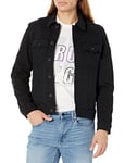 True Religion Men's Denim Trucker Jacket, Body Rinse Black, XX-Large