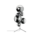 Tom Dixon Mirror Ball chandelier golvlampa LED 181 cm Silver