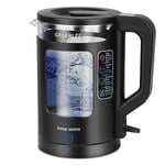 Electric Kettle 1.7L Fast Boil Quiet Glass Kettle with Blue LED Auto