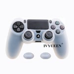 Kirkas-pehmeä silikonikumikotelo Sony PlayStation Dualshock 4:lle PS4 DS4 Pro Slim Controller Skin Cover + 2 peukalokahvan suojusta