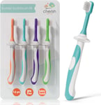 Cherish Baby Care Toddler Toothbrush Set 4-Pack - BPA-Free & Safety-Tested Kids