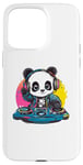 Coque pour iPhone 15 Pro Max Panda DJ mixant des mélodies colorées