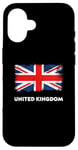 Coque pour iPhone 16 Drapeau United Kingdom Angleterre Union Jack