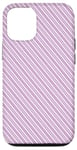 iPhone 12/12 Pro Lilac Purple White Striped Stripes Pattern Case