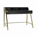 Bureau DKD Home Decor Noir Métal Doré Bois de manguier [125 x 74 x 93.5 cm]