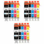 15 Ink Cartridges (5 Set) C-580/581 for Canon PIXMA TS6250 TS705a TS8350 TS9550 