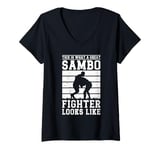 Womens This is what a great Sambo fighter looks like - Sambo V-Neck T-Shirt