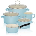 KRÜGER Karl 91866 Lot de 5 casseroles en émail