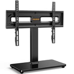 Perlegear Support TV sur Pied Universel Pivotant pour TV de 32 à 65 Pouces Plats ou Incurvés, Réglable en Hauteur et Base Stable, Support Universel Inclinable Max.Vesa 400x400 mm