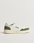 Autry Medalist Low Super Soft Goat Leather Sneaker White/Green