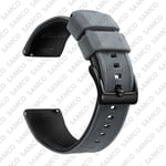 (20mm Smokey Black 4) Nopeasti vapautuva kumikellon ranneke Silikoni kellon ranneke Huawei Samsung Garmin kellon vaihtoranneke - kellon rannekkeet