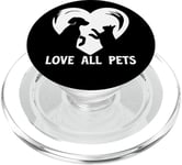 T-shirt Love All Pets Animals Are Friends Too pour homme et femme PopSockets PopGrip pour MagSafe