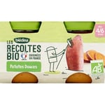 Petits pots patates douces, dès 4/6 mois, bio