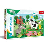 Trefl-The Treflik Family, Trefliki à la Campagne - Puzzle 24 éléments -Puzzles colorés avec des Personnages du Dessin animé La Famille Trefliki, Un Jeu créatif pour Les Enfants de Plus de 3 Ans