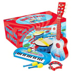 Music Alley Band In A Box Toy Guitar Keyboard Drum Tambourine Maracas Set