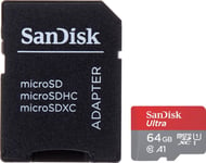 Sandisk Ultra Microsdxc-Kort 64 Gb Klass 10 Uhs-I/U1 A1 (Sd-Micro-10/64-Sand)